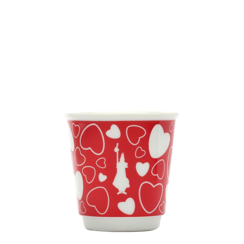 Bialetti Espresso Fincanı 90 ml Kalpli KırmızıBialetti
