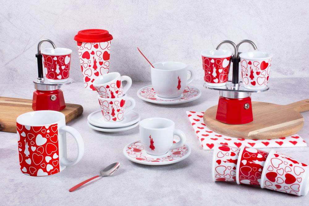 Bialetti Espresso Fincanı 90 ml Kalpli KırmızıBialetti