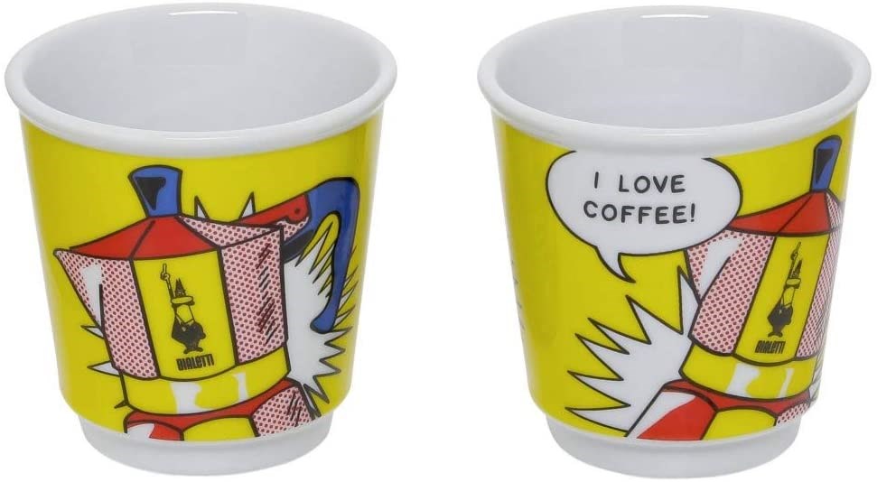 Bialetti Lichtenstein Mini Express Moka Pot 2 Cup + 2 BardakBialetti