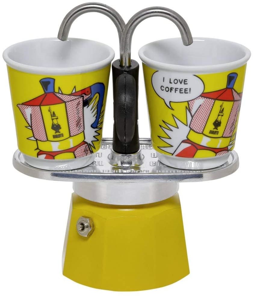 Bialetti Lichtenstein Mini Express Moka Pot 2 Cup + 2 BardakBialetti