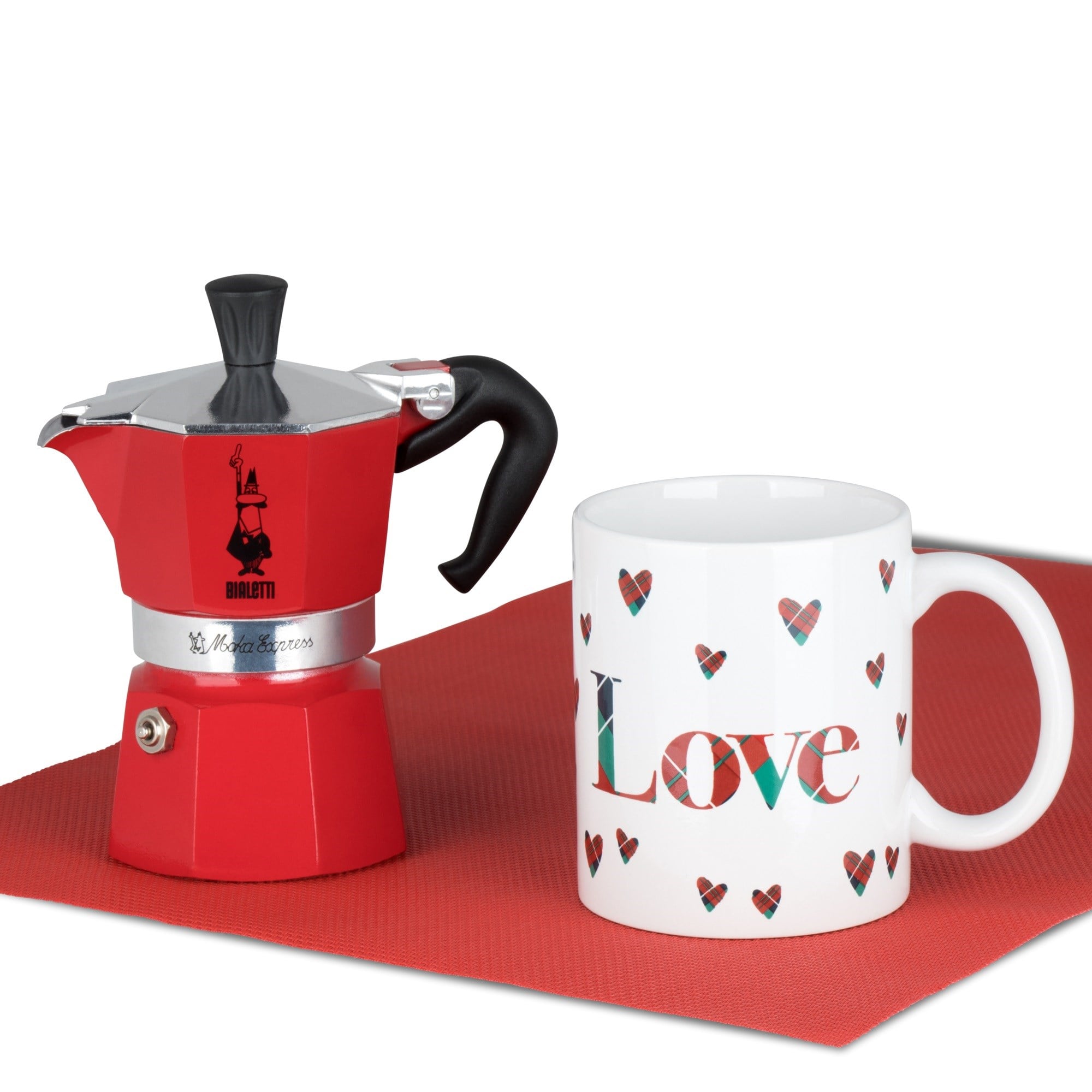 Bialetti Moka Pot Express 2 Cup Kırmızı + KupaBialetti
