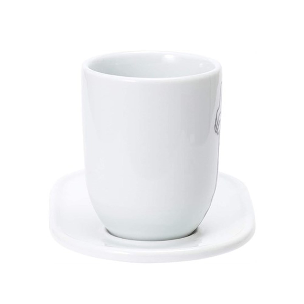 Bialetti Omino Con Piattino Porselen Kupa 340 mlBialetti