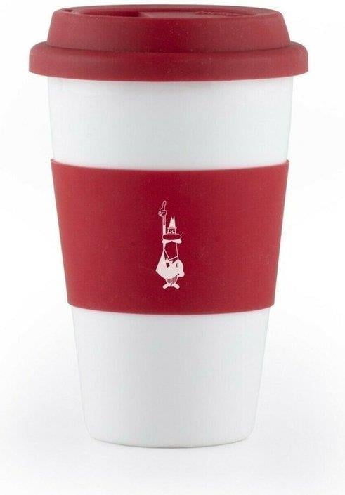 Bialetti Silikon Kapaklı Porselen Kupa 400 ml KırmızıBialetti