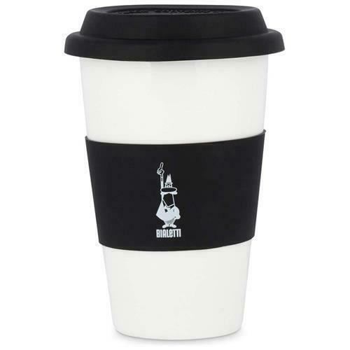 Bialetti Silikon Kapaklı Porselen Kupa 300 ml SiyahBialetti