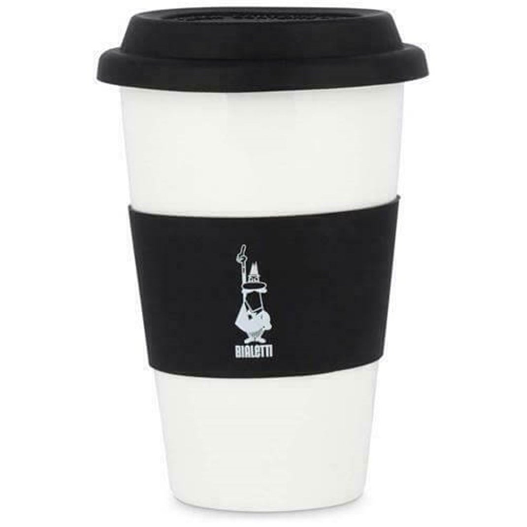 Bialetti Silikon Kapaklı Porselen Kupa 300 ml SiyahBialetti