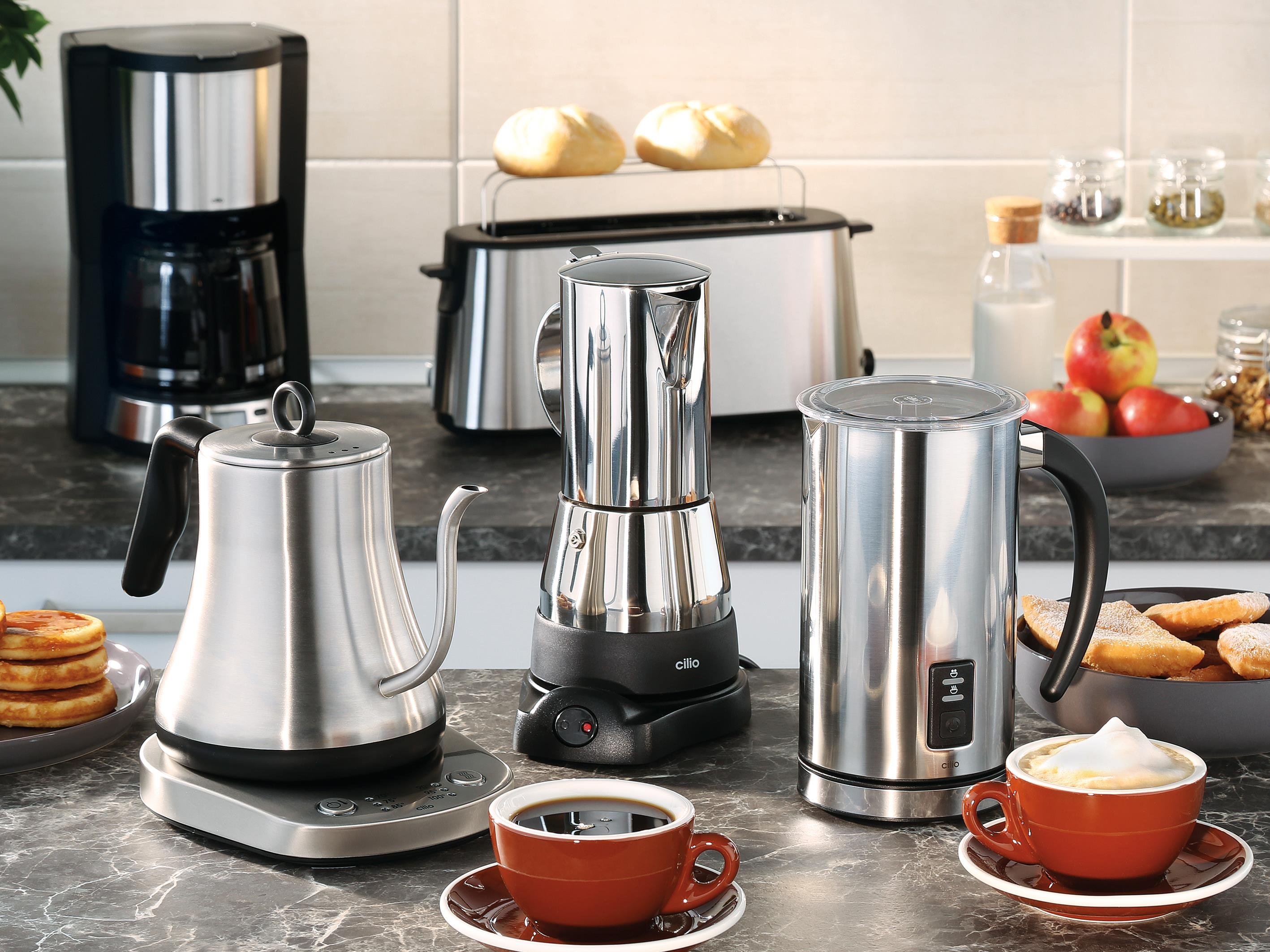 Cilio Lucca Pour-Over Çelik Kettle 0.8 LCilio