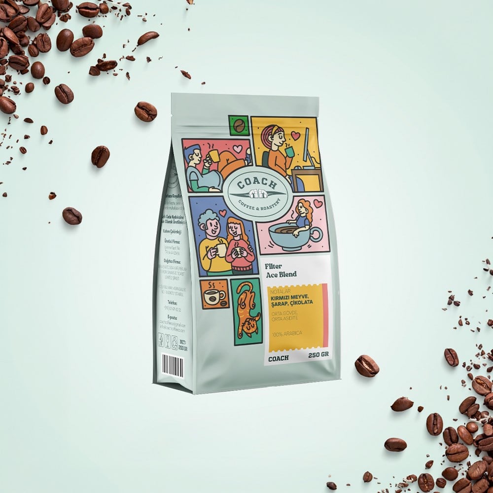 Coach Coffee Ace Blend Filtre Kahve Çekirdeği 250 GrCoach Coffee