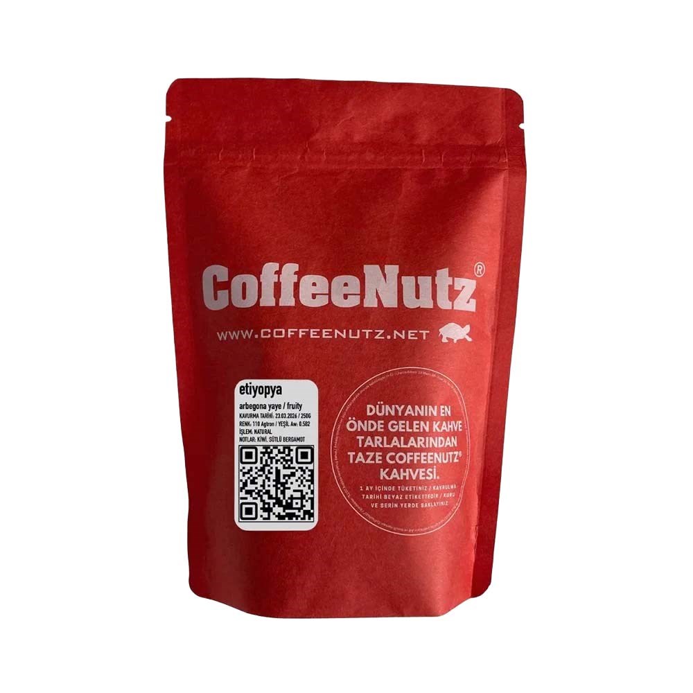 CoffeeNutz Etiyopya Yaye Natural / Fruity Çekirdek Kahve 250 GrCoffeeNutz