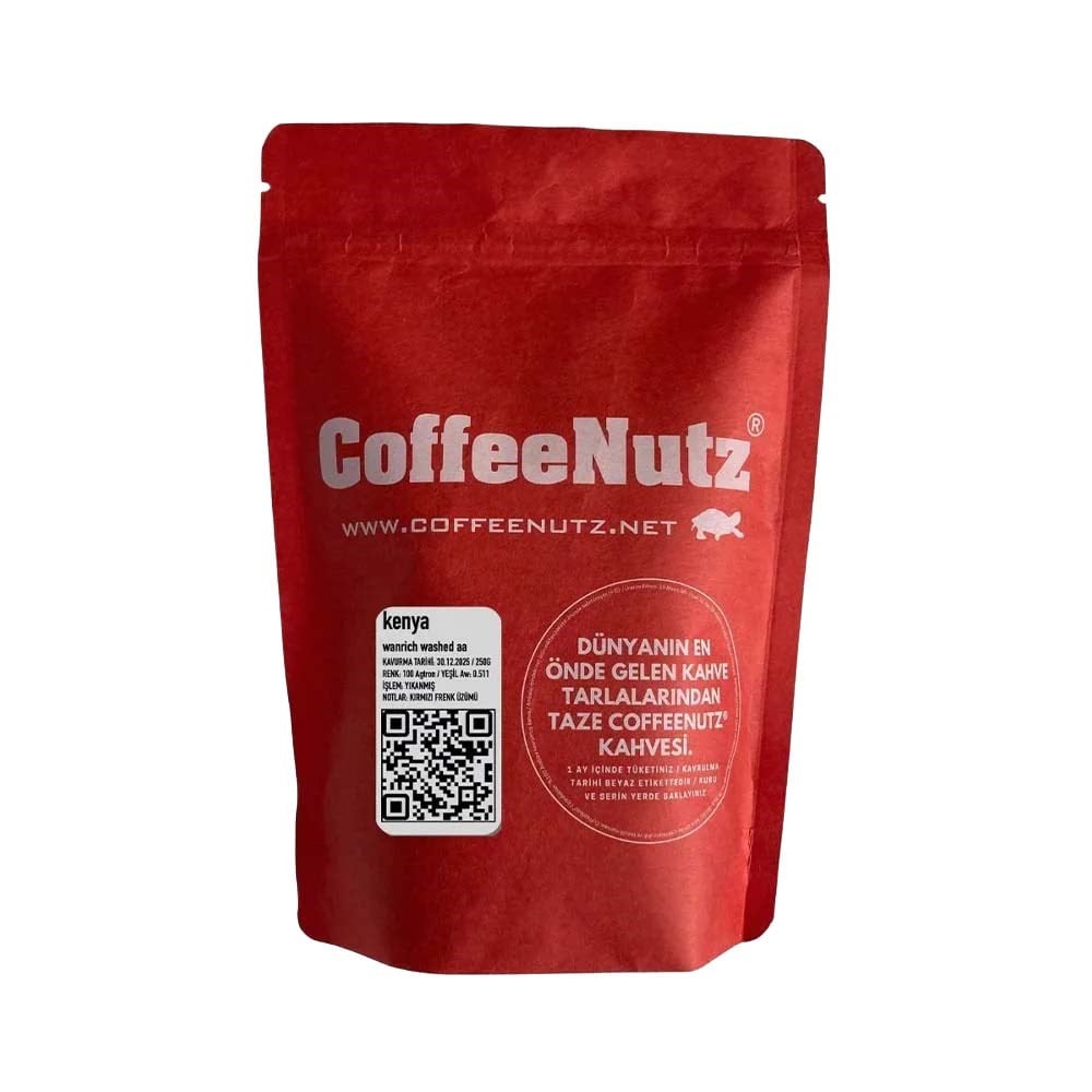 CoffeeNutz Kenya Wanrich Yıkanmış Çekirdek Kahve 250 GrCoffeeNutz