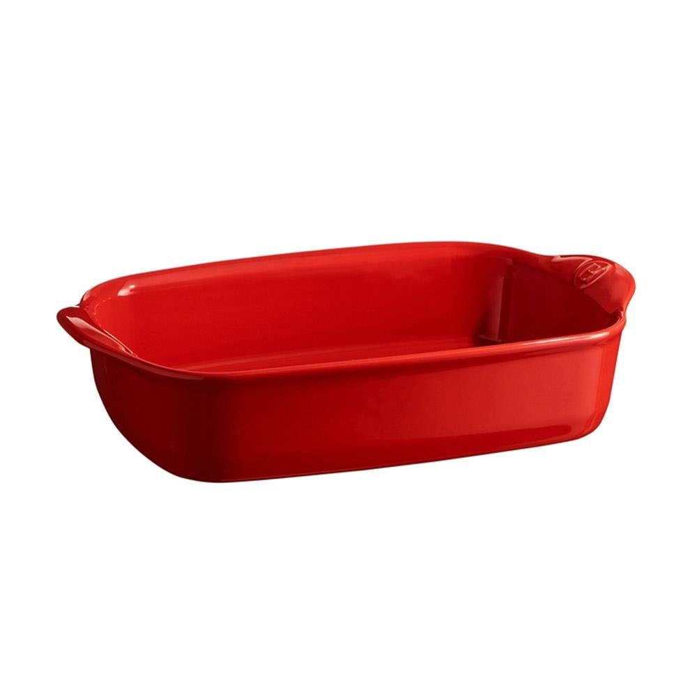 Emile Henry Fırın Kabı Dikdörtgen 19 x 30 cm Kırmızı/BurgundyEmile Henry