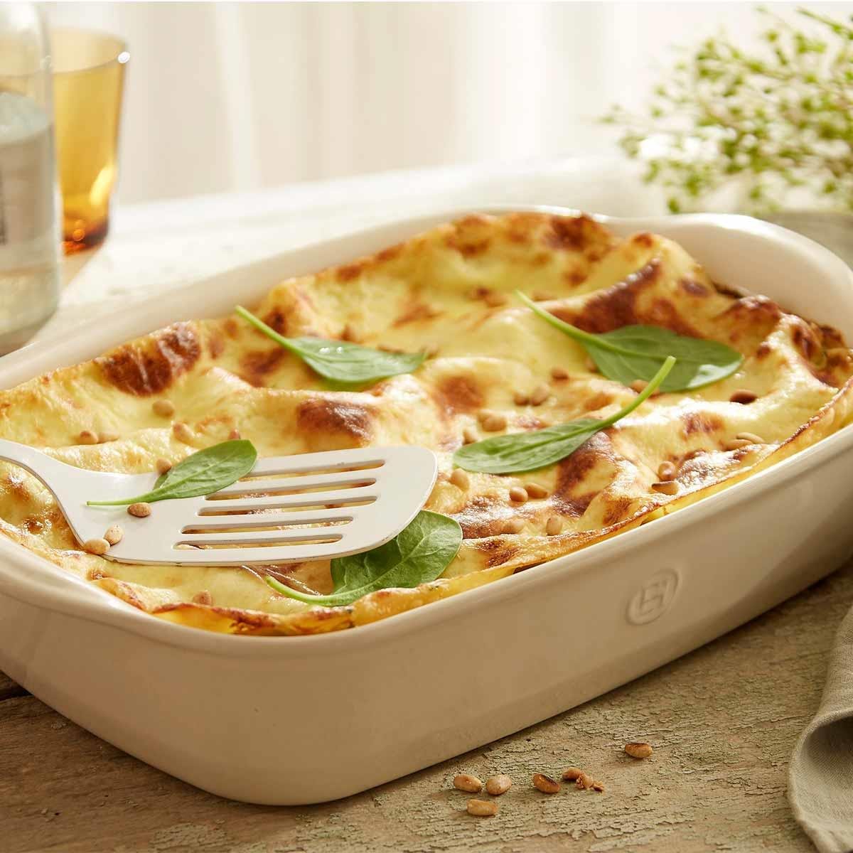 Emile Henry Fırın Kabı Dikdörtgen 36 x 23 cm Ekru/ClayEmile Henry