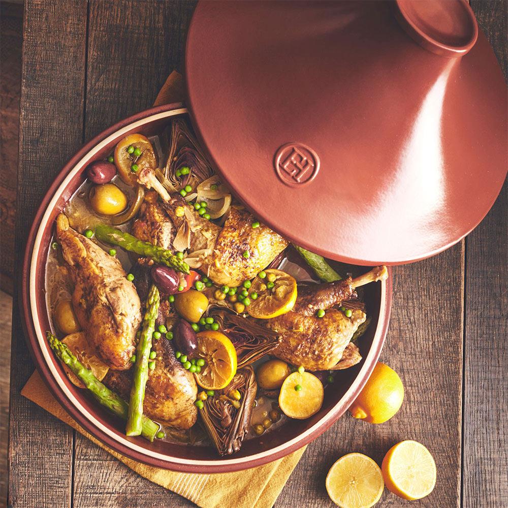 Emile Henry İndüksiyon Uyumlu Tajin 2 L - 24,5 cm Kahverengi/SienneEmile Henry