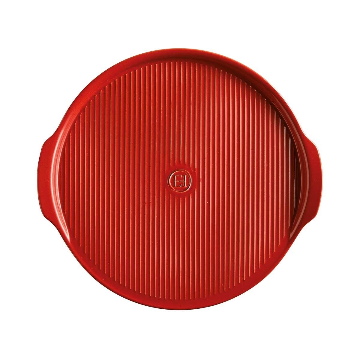 Emile Henry Pizza Fırın Kabı Yuvarlak 40 cm Kırmızı/BurgundyEmile Henry