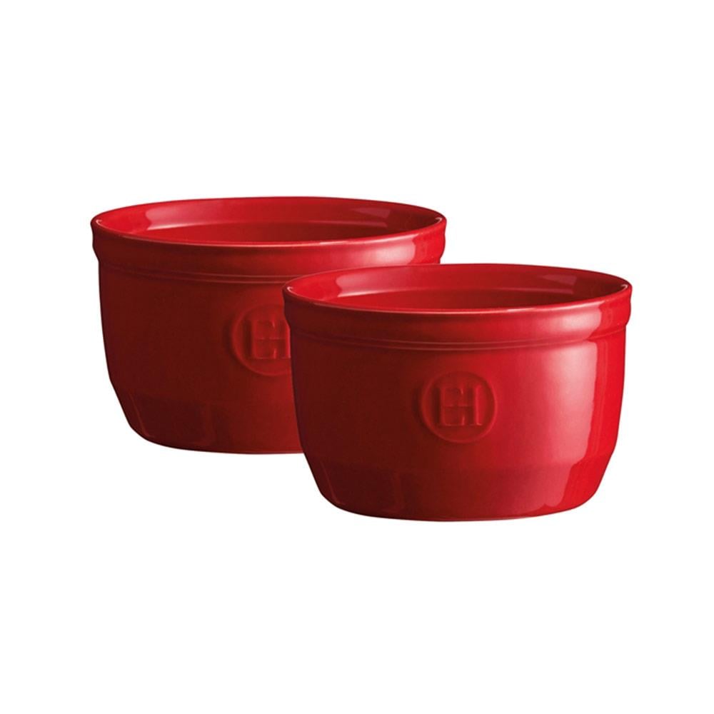 Emile Henry Ramekin N°10 Seramik Fırın Kabı 2'li Kırmızı/BurgundyEmile Henry