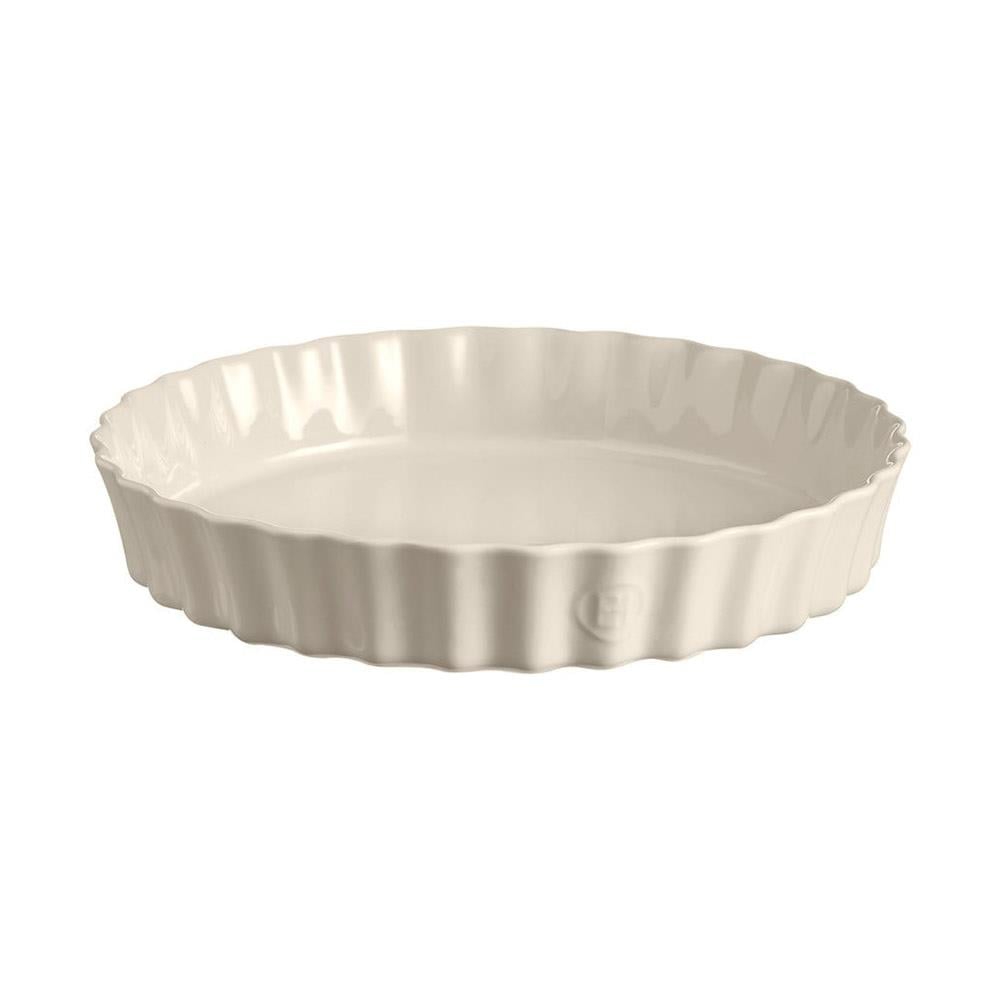 Emile Henry Tart Kabı Yuvarlak 24 cm Ekru/ClayEmile Henry