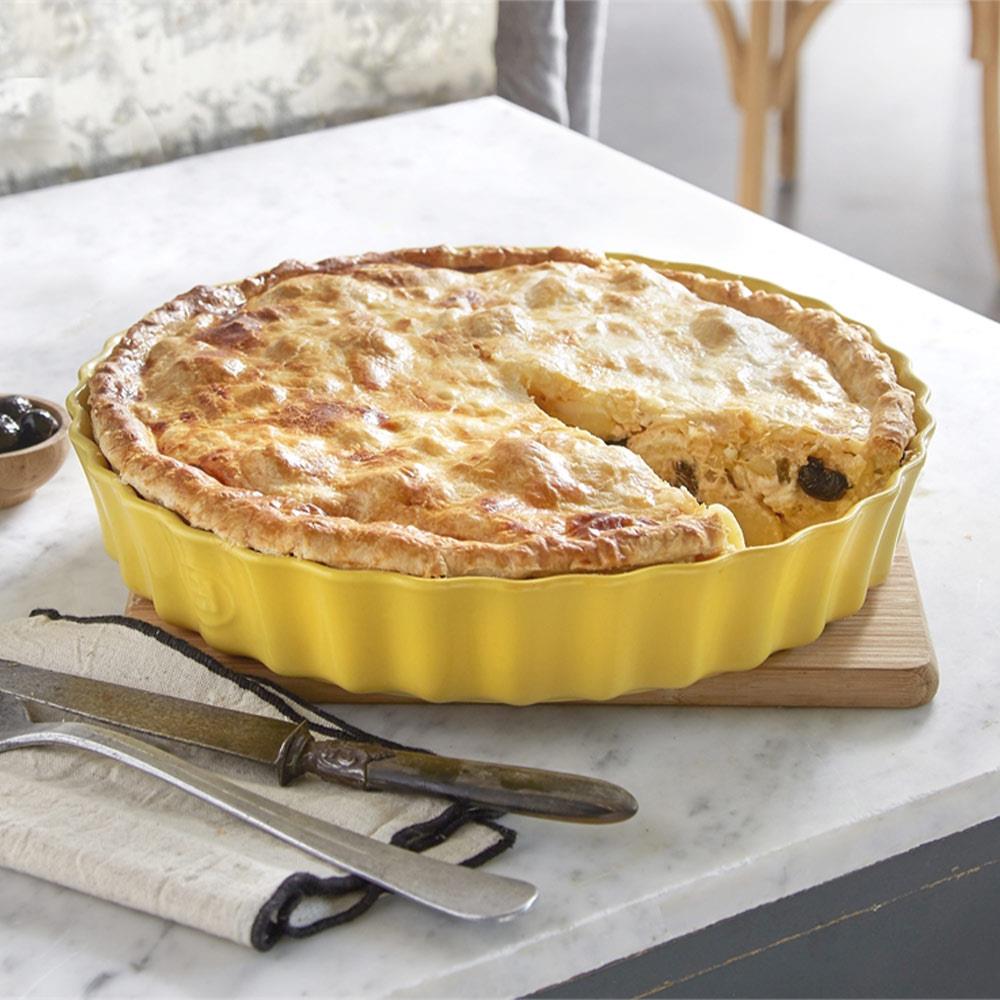 Emile Henry Tart Kabı Yuvarlak 28 cm Sarı/ProvenceEmile Henry