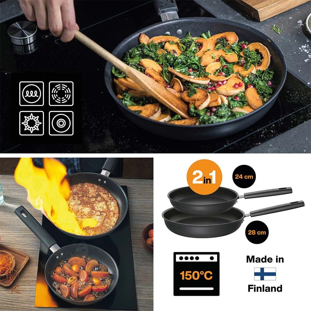 Fiskars Tava Seti 24 cm + 28 cmFiskars