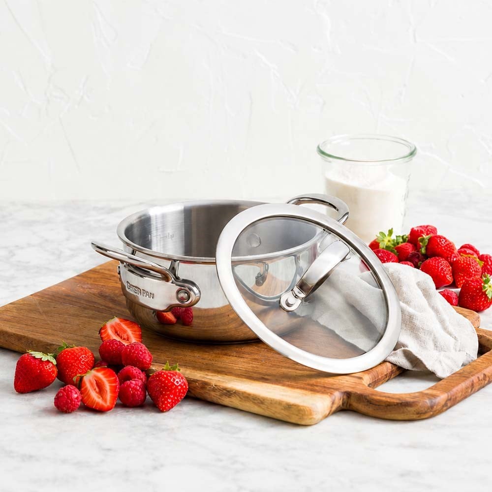 GreenPan Premiere Pro Cam Kapaklı Derin Tencere 24 cm ÇelikGreenPan