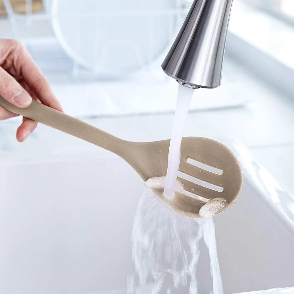 GreenPan Silikon Delikli Kaşık BejGreenPan