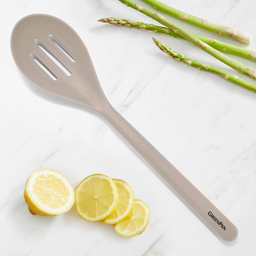 GreenPan Silikon Delikli Kaşık BejGreenPan