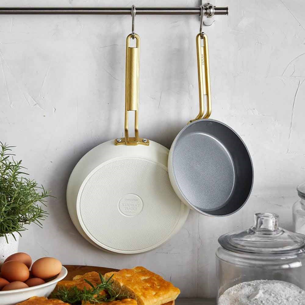 Greenpan Stanley Tucci™ Kızartma Tavası 2'li 20 cm + 26 cm Carrara BeyazıGreenPan