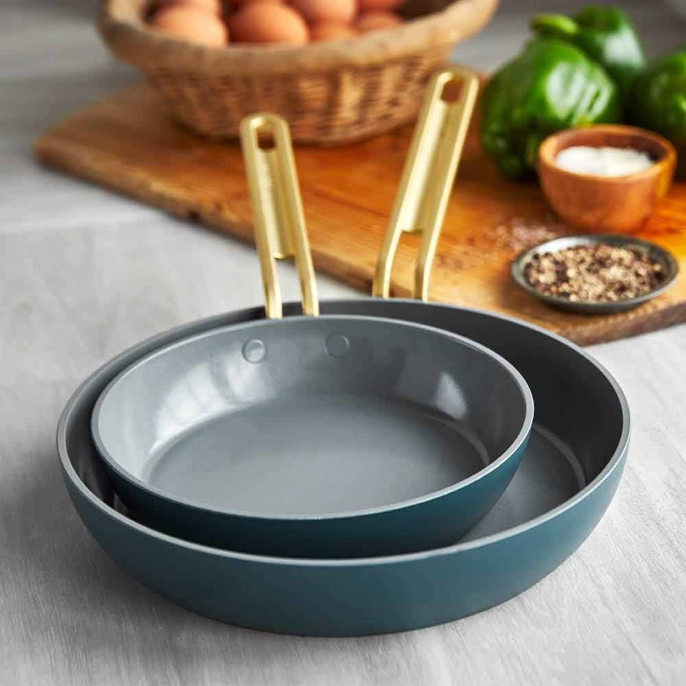 Greenpan Stanley Tucci™ Kızartma Tavası 2'li 20 cm + 26 cm Venedik MavisiGreenPan