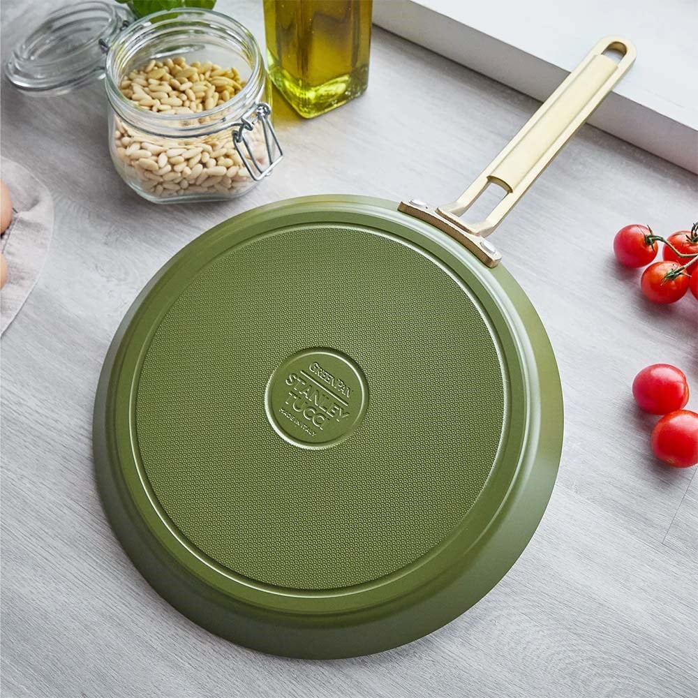 GreenPan Stanley Tucci™ Krep Tavası 25 cm Zeytin YeşiliGreenPan