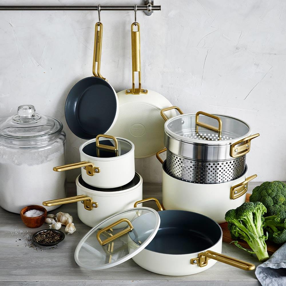 Greenpan Stanley Tucci™ Tencere Seti 11 Parça Carrara BeyazıGreenPan