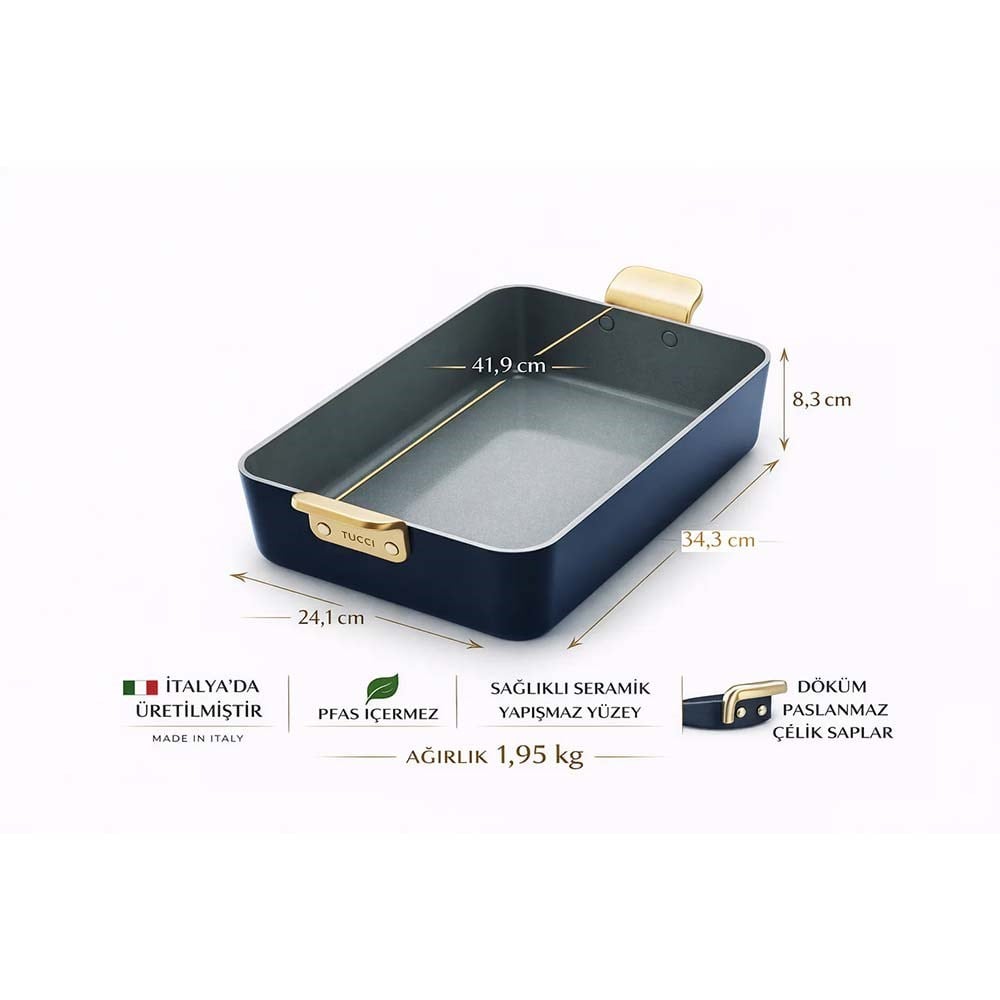 GreenPan Stanley Tucci™ Thermolon Yüzey Fırın Kabı 24 x 34 cm Marino MaviGreenPan