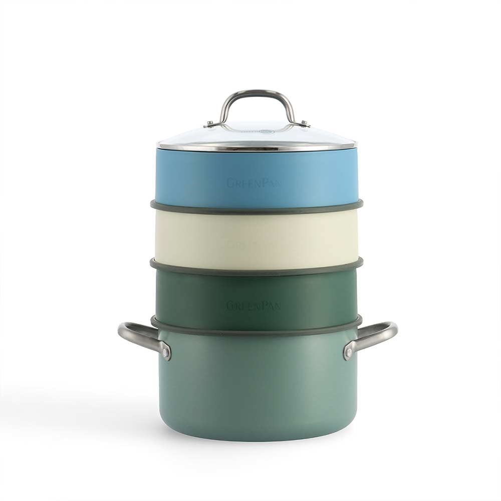 GreenPan Steamy Buharda Pişirici 24 cm YeşilGreenPan