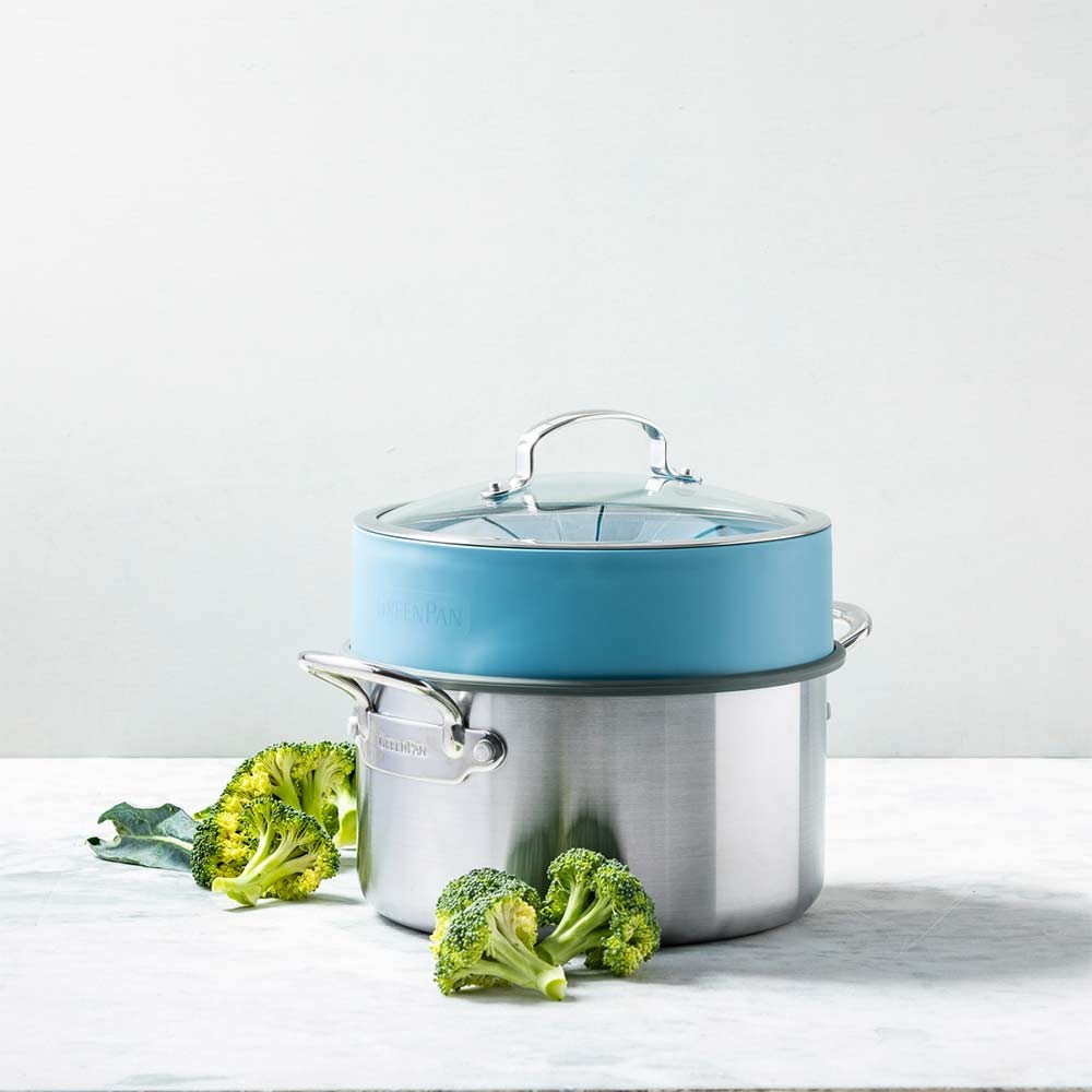 GreenPan Steamy Buharda Pişirici 24 cm MaviGreenPan