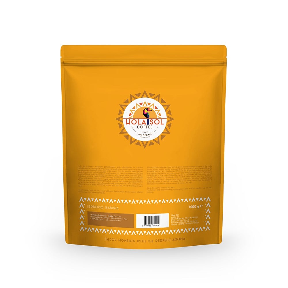 Hola Sol Espresso Barista Çekirdek Kahve 1000 GrHola Sol