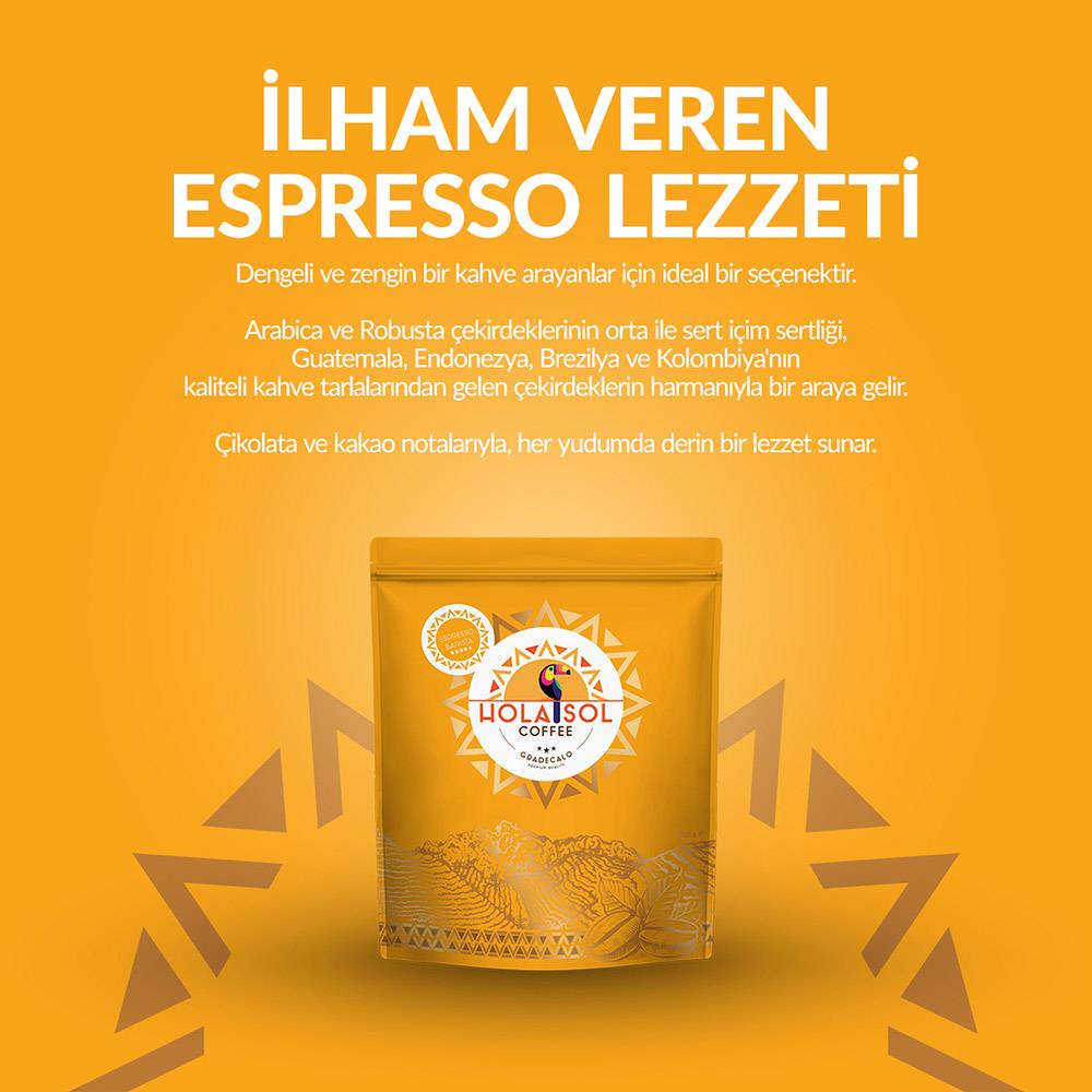 Hola Sol Espresso Barista Çekirdek Kahve 250 GrHola Sol