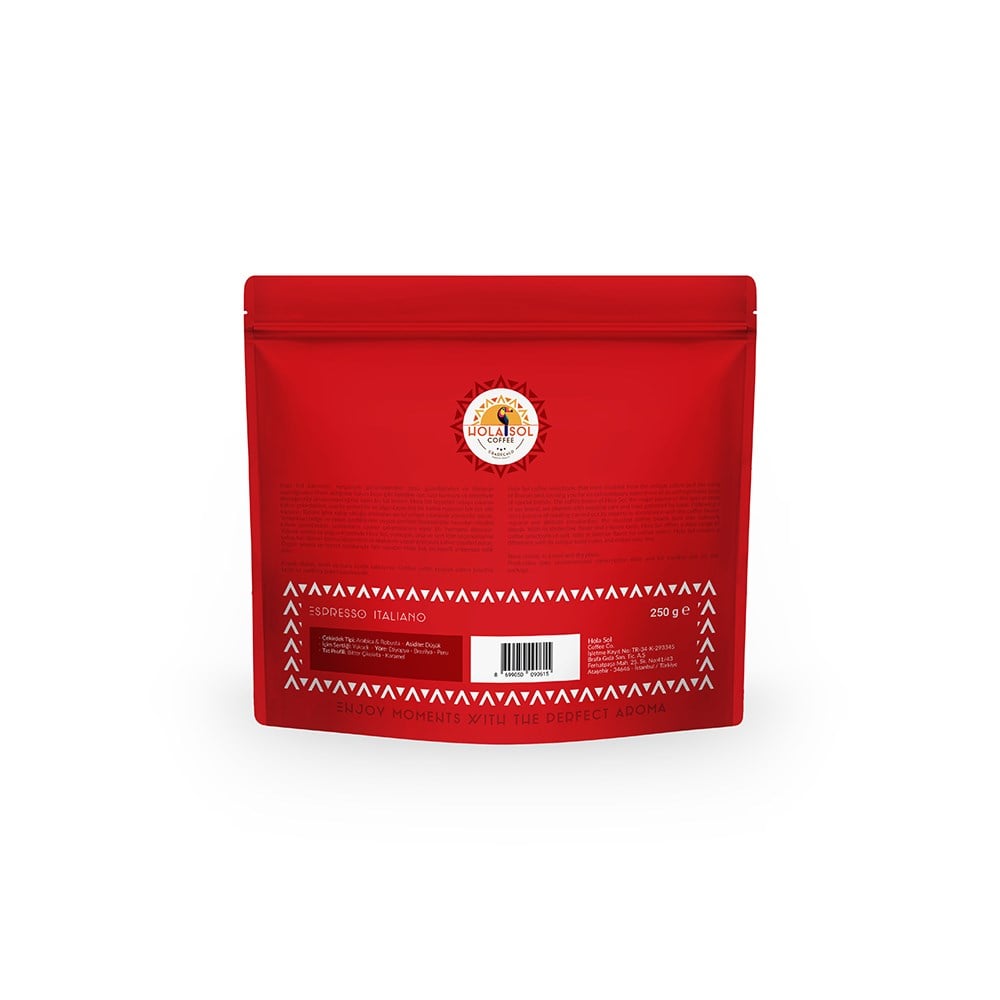 Hola Sol Espresso Italiano Çekirdek Kahve 250 GrHola Sol