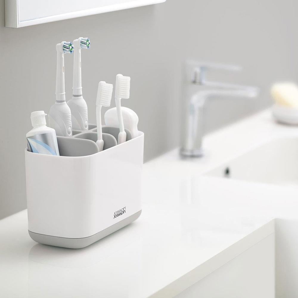 Joseph Joseph EasyStore™ Büyük Diş Fırçalık Beyaz/Açık GriJoseph Joseph