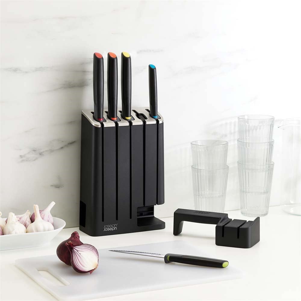 Joseph Joseph Elevate™ SlimBlock 5'li Bıçak Seti ve Bileyici Çok RenkliJoseph Joseph