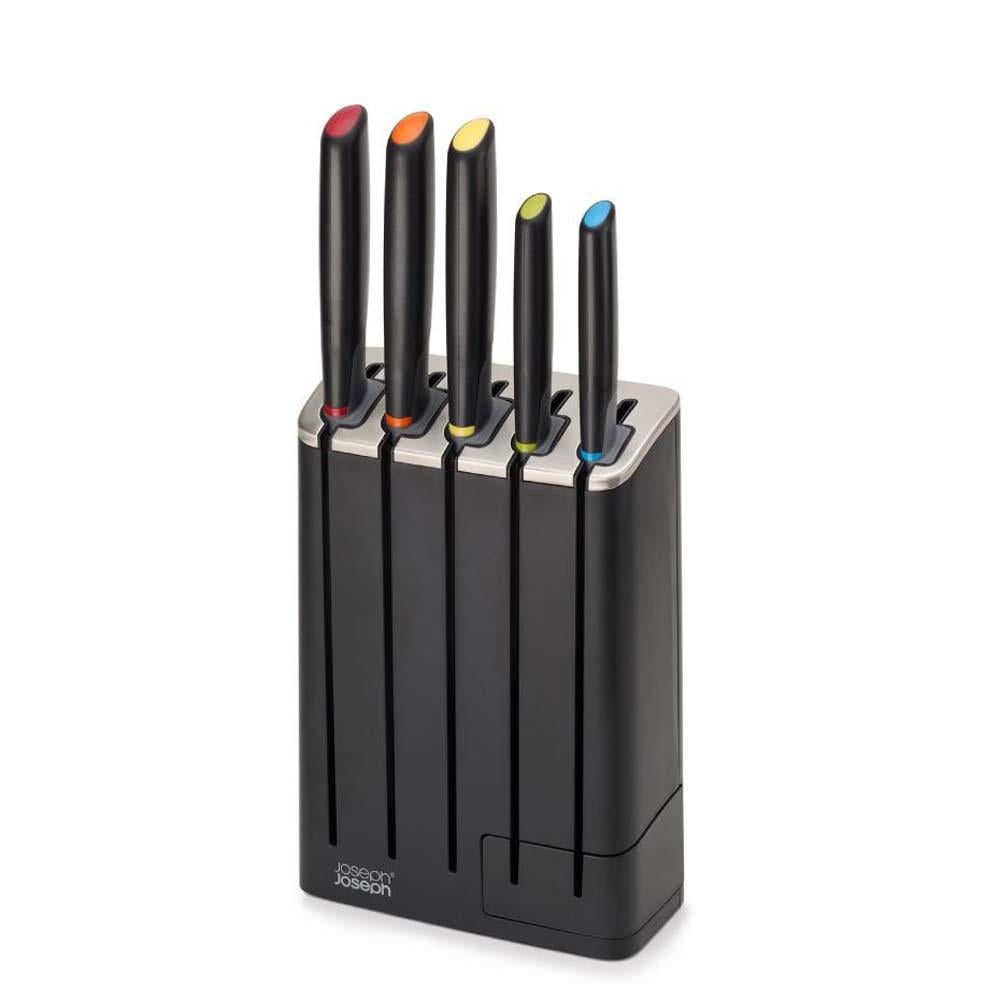 Joseph Joseph Elevate™ SlimBlock 5'li Bıçak Seti ve Bileyici Çok RenkliJoseph Joseph