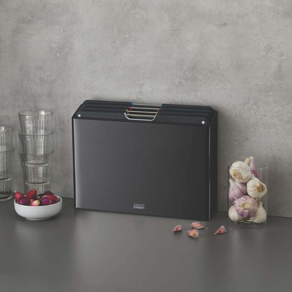 Joseph Joseph Folio™ 4 Parça Standlı Kesme Tahtası SiyahJoseph Joseph