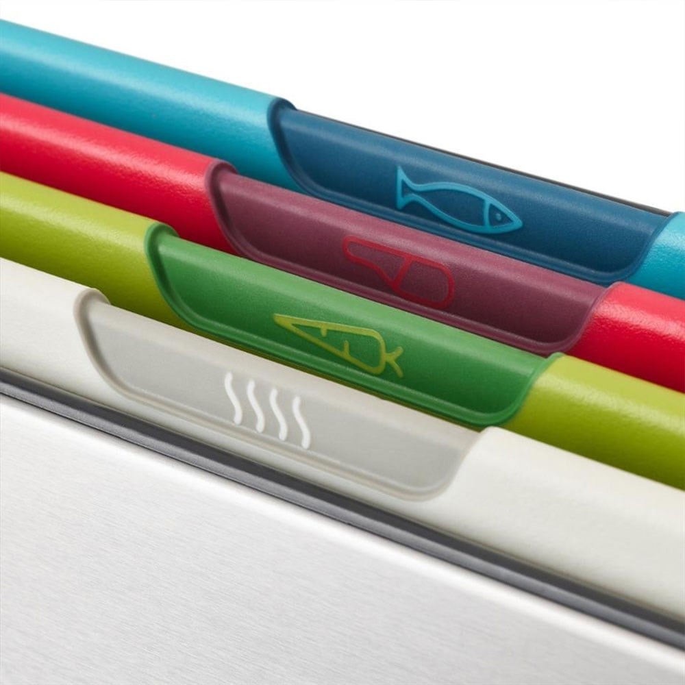 Joseph Joseph Folio™ 4 Parça Standlı Kesme Tahtası Çok RenkliJoseph Joseph