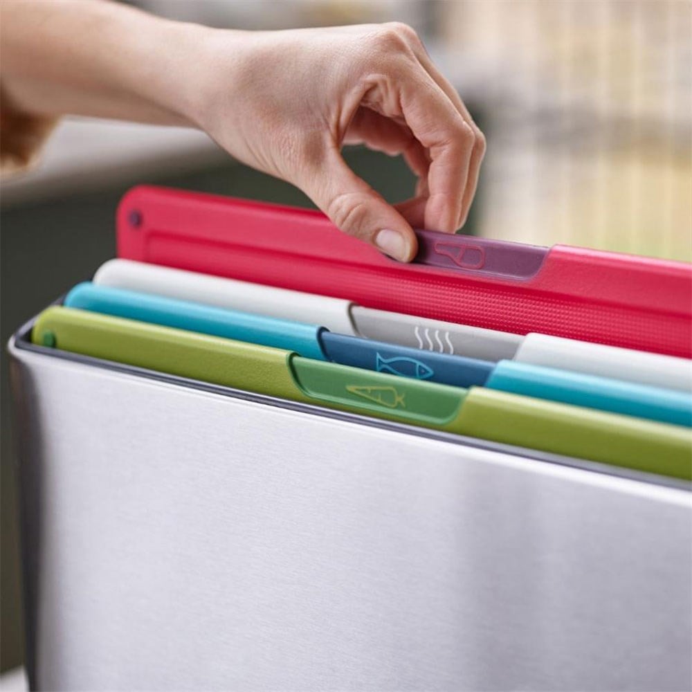 Joseph Joseph Folio™ 4 Parça Standlı Kesme Tahtası Çok RenkliJoseph Joseph