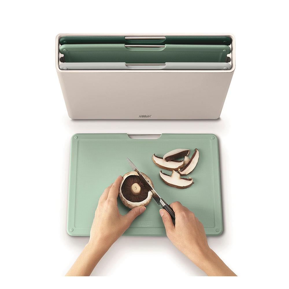 Joseph Joseph Folio™ Büyük Boy 4 Parça Standlı Kesme Tahtası YeşilJoseph Joseph