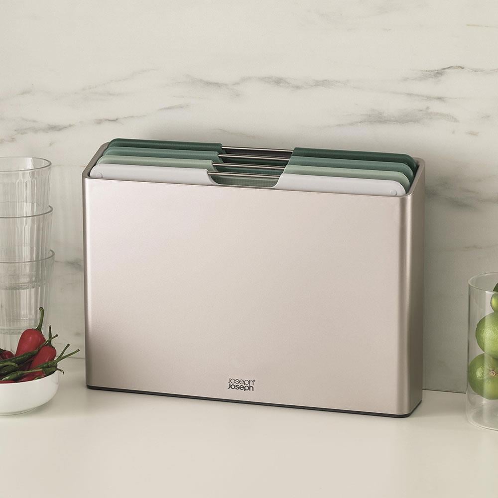 Joseph Joseph Folio™ Büyük Boy 4 Parça Standlı Kesme Tahtası YeşilJoseph Joseph