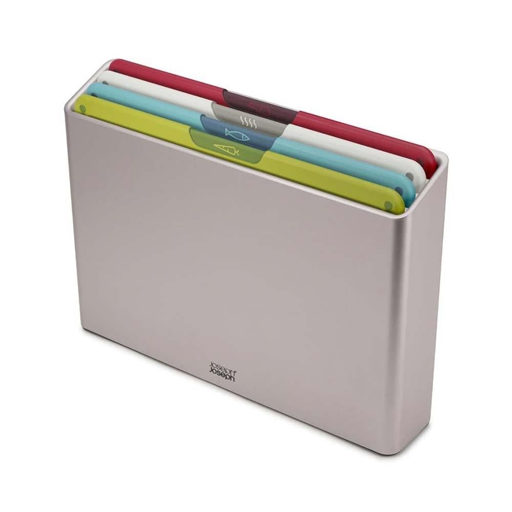 Joseph Joseph Folio™ Icon Büyük Boy 4 Parça Standlı Kesme Tahtası Çok RenkliJoseph Joseph