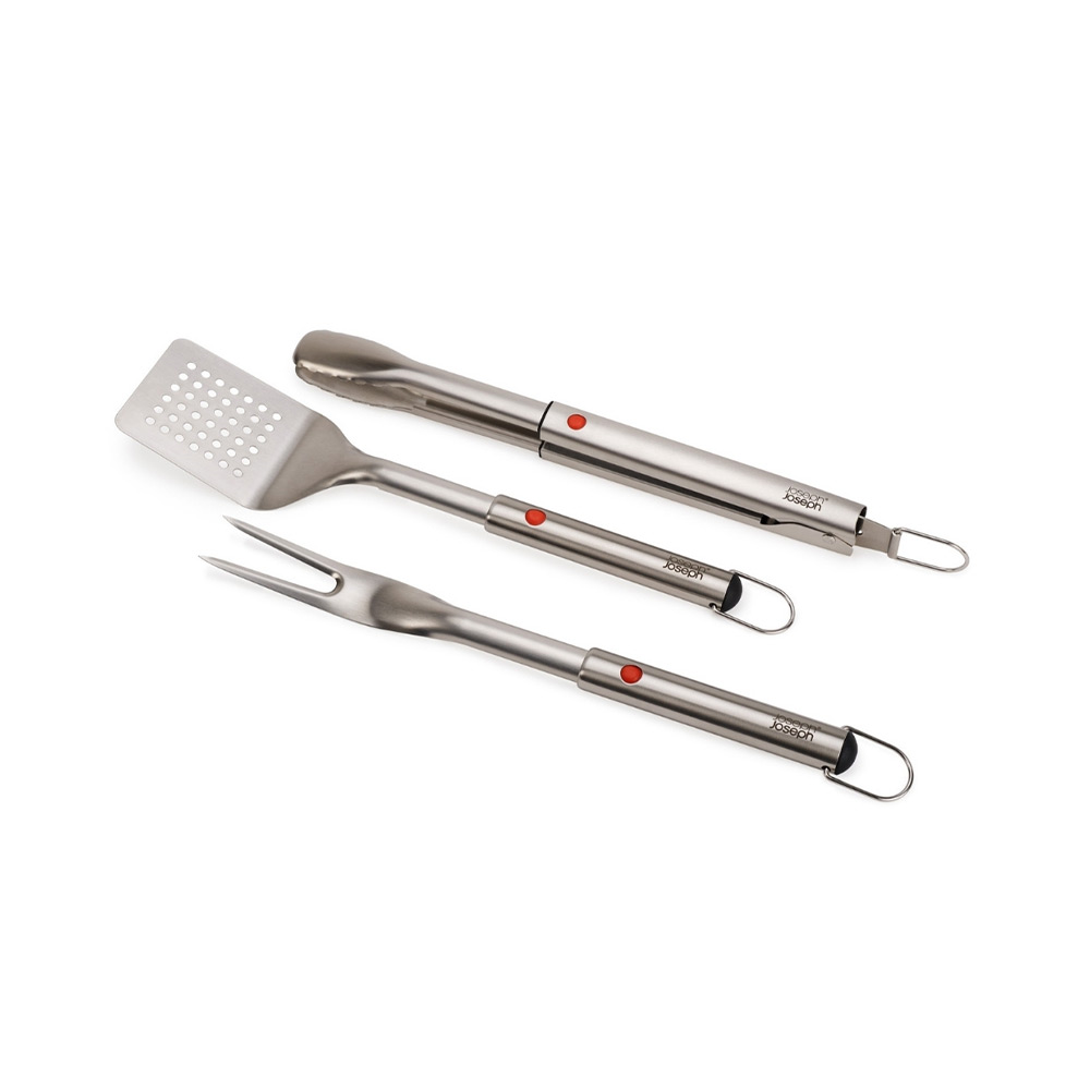 Joseph Joseph GrillOut™ 3'lü Barbekü Spatulası ve Maşa ve Çatal SetiJoseph Joseph