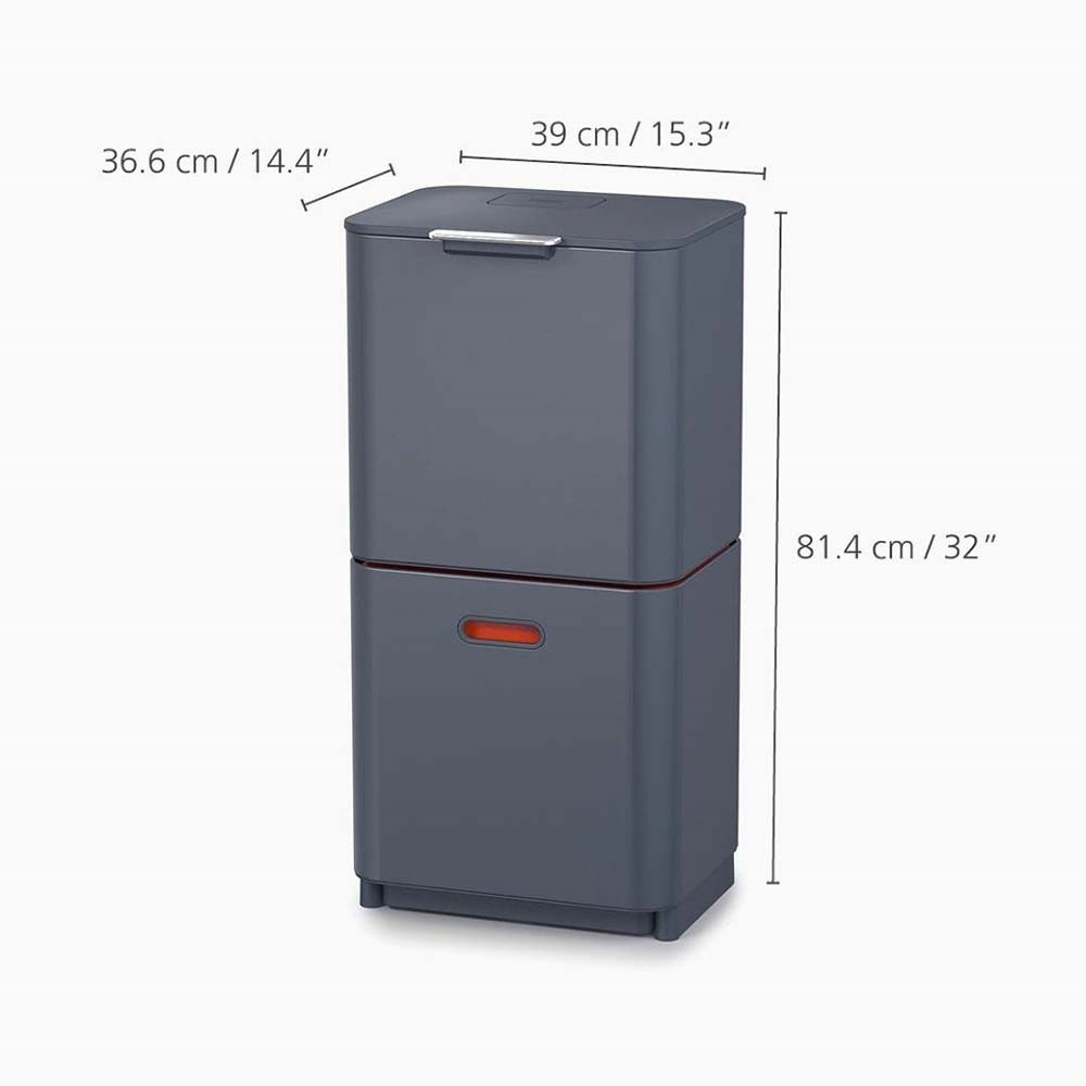 Joseph Joseph Totem Akıllı Çöp Kutusu 60 Litre GriJoseph Joseph