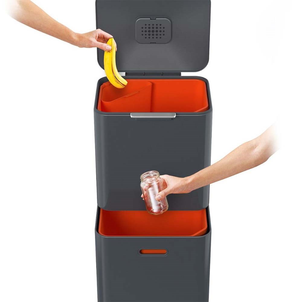 Joseph Joseph Totem Akıllı Çöp Kutusu 60 Litre GriJoseph Joseph