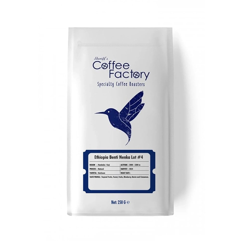Kahve Fabrikası Ethiopia Benti Nenka Lot #4 Çekirdek Kahve 250 GrKahve Fabrikası