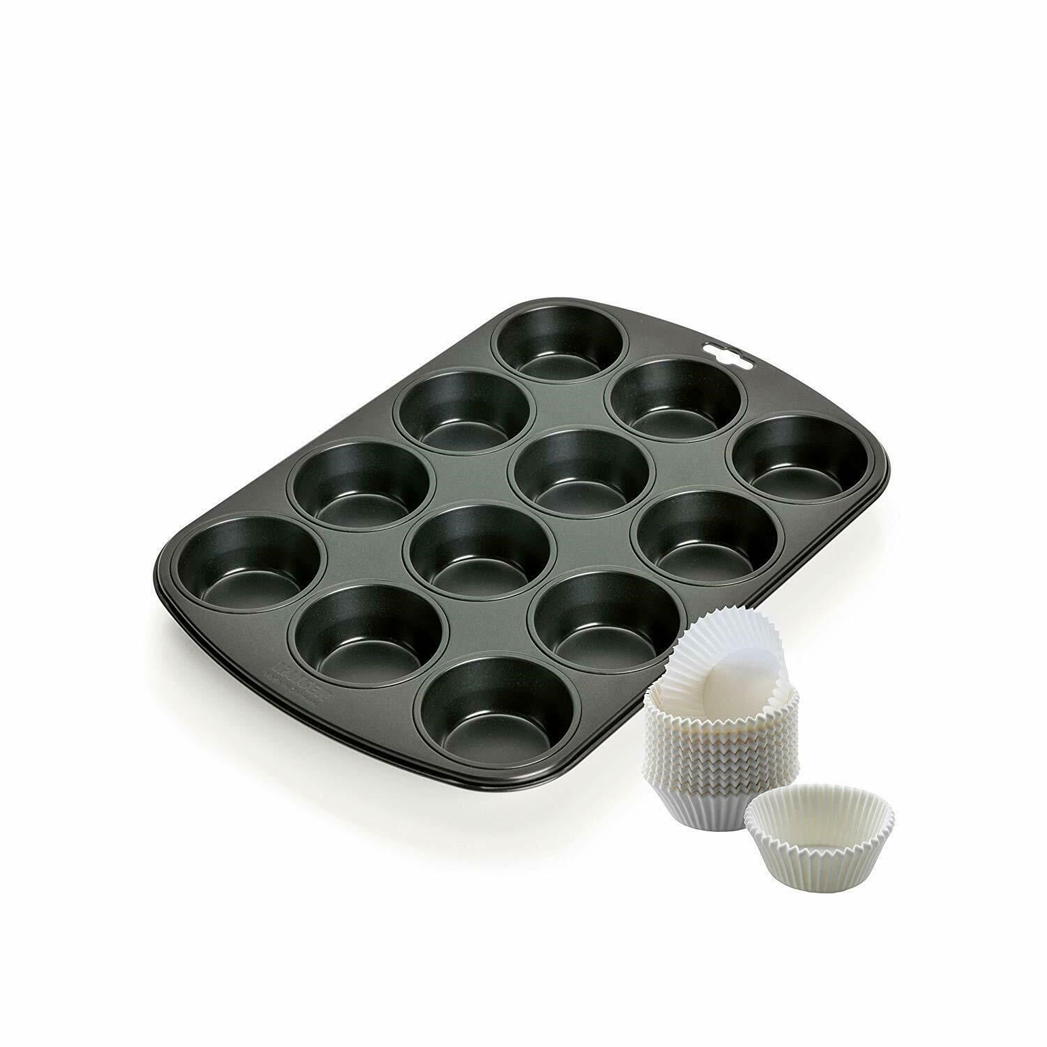 Kaiser Muffin Kalıbı 12 Hazneli + 60 Adet Kağıt KalıpKaiser