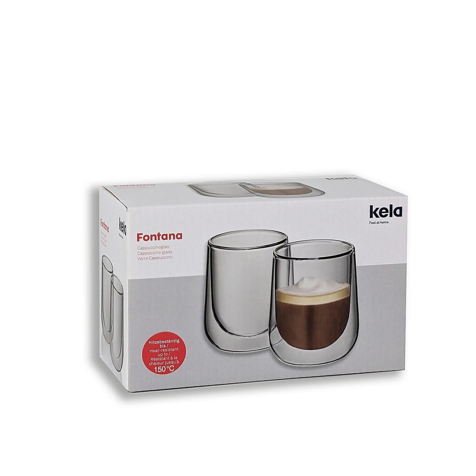 Kela Fontana Çift Cidarlı Cappucino Bardağı 2'li 180 mlKela