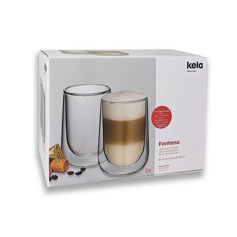 Kela Fontana Çift Cidarlı Latte-Macchiato Bardağı 2'li 250 mlKela